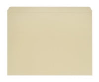 Pendaflex Straight Cut Recycled File Folder, Letter, 3/4 in Expansion, Mediumweight, Manila, Pack of 100