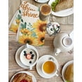 thumbnail image 4 of Sunflower Kitchen Dish Towels for Drying Dishes Set of 4, Summer Botanical Farmhouse Yellow Floral Rustic Waffle Weave Microfiber Hand Tea Bathroom Towels Quick Dry & Absorbent Towel 15.7x23.6, 4 of 7