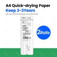 thumbnail image 1 of Papel térmico PeriPage A4 para impresora A40, secado rápido, almacenamiento prolongado, rollo de papel continuo, papel térmico plegado, papel térmico 2-3Y, 2 rollos, 1 of 6