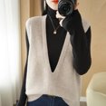 Autumn And Winter Knitted Pullover Vest Loose Big VNeck Fashion All