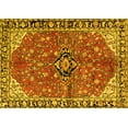 thumbnail image 1 of Ahgly Company Indoor Rectangle Medallion Yellow Traditional Area Rugs, 4' x 6', 1 of 4