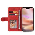 thumbnail image 6 of Allytechgroup Flip Cover Case for iPhone 16, RFID Blocking PU Leather TPU Inner Folio Stand Hand Wrist Cards Holder Wallet Case for Apple iPhone 16, Red, 6 of 7
