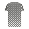 thumbnail image 5 of Ruimatai Women's Checkered Printed Short Sleeve Shirt Casual Button Down T-Shirt Top Comfortable Stylish Blouse for Everyday Wear, 5 of 6