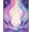 Purple Pink Multicolor, Pattern 4, variant on ODIKA Purple Abstract Unicorn Motif Boho Emblems Playroom Pink Stain Resistant Flatwoven for Entryway, Kitchen, Mudroom