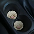 thumbnail image 2 of KuzmarK Sandstone Car Drink Coaster (set of 2) - Prom Queen Pretty Kitty, 2 of 2