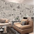 thumbnail image 3 of Vintage Self Adhesive, Self Adhesive Peel & Stick Wallpaper Paper Newspaper, 45cm x 10m, 3 of 5