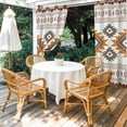 thumbnail image 4 of Vintage Southwest Outdoor Curtains for Patio Waterproof, Orange Boho Geometric Tribal Style Grommet Curtains for Porch Outside Privacy Drape for Gazebo Garden Pergola, 1 Panel, 54x95in, 4 of 9
