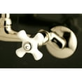 thumbnail image 4 of Kingston Brass KS613PN Kingston Two Handle Wall Mount Kitchen Faucet, Polished Nickel, 4 of 5