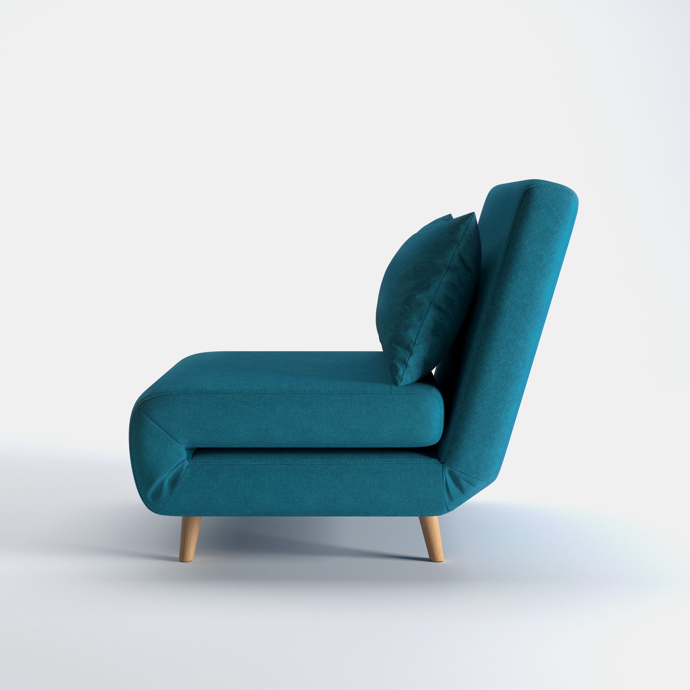 A&D Home Tustin Futon Chair Peacock Blue Set of 2