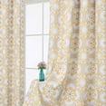 thumbnail image 3 of Medallion Print Blackout Curtains,Medallion/Floral Pattern Thermal Insulated Grommet Blackout Curtain Panels Window Drapes for Bedroom - W52 x L95 Inch,2 Panels, Rust Red/Taupe, 3 of 9
