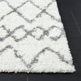 thumbnail image 3 of SAFAVIEH Berber Lula Distressed Shag Area Rug, Ivory/Gray, 8' x 10', 3 of 11