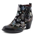 thumbnail image 2 of Spring Step L'Artiste Glynn Women's Floral Oxford Bootie - Pretty & Punk, Suede with Rainbow Stitching, 2 of 9