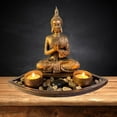 thumbnail image 4 of simhoa Bougeoir Statue en Résine Bouddha pour Ornements B B, 4 of 6