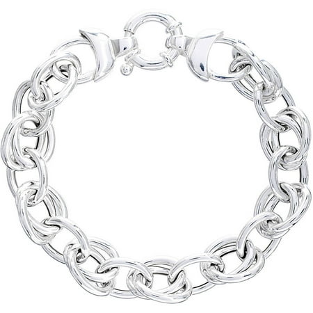 Lesa Michele Sterling Silver Rolo Chain Bracelet, 8in Sterling Silver
