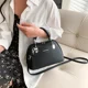thumbnail image 5 of Bolso de mano de PU sólido con patrón de lichi, ligero y lujoso, de alta calidad, decorado con chapa de metal, para mujer, 5 of 5