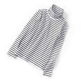 thumbnail image 1 of Minnieouse Ropa interior de cuello alto de mujer de invierno Moda Casual Patrón de rayas Camisa Poliéster Top Ropa para suéter Abrigo Prendas para la parte del cuerpo Raya negra Minnieouse AP013822-02, 1 of 6