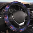 thumbnail image 4 of Cauagu Jungle Path Glowing Mushrooms Print Car Steering Wheel Cover - Universal Car Accessory for Diverse Cars for Steering Wheel with a Diameter of 14.5"-15", 4 of 7