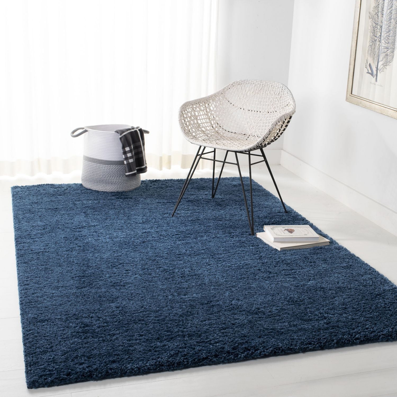 SAFAVIEH August Carlene Solid Plush Shag Area Rug