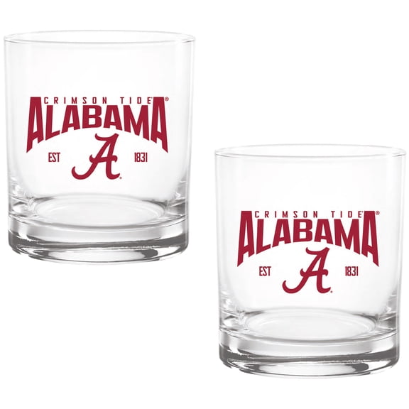 Alabama Crimson Tide Two-Pack 14oz. Established Rocks Glass Set