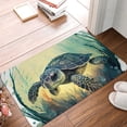thumbnail image 4 of Sikiie Watercolor Turtle3 Print Flannel Anti-slip Floor Mat 16x24in, Thickened Dustproof Entrance Door Mat Floor Mat for Kitchen, Bathroom, Laundry Room, 4 of 7