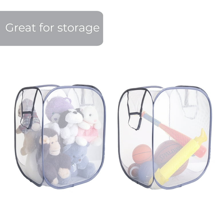 Mainstays Jumbo Mesh Pop-Up Laundry Hamper, Holds 4 Loads