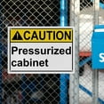 thumbnail image 6 of ANSI Horizontal Machine Safety Sign 8"x12" Weatherproof UV Resistant Indoor Outdoor Industrial Caution Danger Warning Sign (Pressurized cabinet), 6 of 7