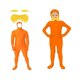 thumbnail image 5 of Orange Theme Costume Set For 01-06 Models Adult Size Including Fake Beard Eyebrows And Jumpsuit, 5 of 5