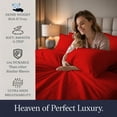 thumbnail image 4 of Amay Soft Luxury Organic Cotton Twin XL Bed Sheet Set, 4-Piece, 500 Thread Count, Deep Pocket, Soft, Comfortable, All-Season Bedding, Red, 4 of 7