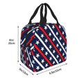 thumbnail image 2 of Bingfone Patriotic Star Print Lunch Bag Insulated Lunch Box, Small Leakproof Cooler Food Lunch Containers Reusable High Capacity Lunch Tote Bags for Work, Travel, Outdoor, 2 of 5