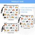 thumbnail image 3 of Haosy 3 Pack Reusable Ziploc Bags BPA Free Healthy Food Storage Bag Leakproof Sandwich Snack Freezer Bags Cartoon Cars and Tree, 3 of 7