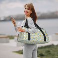 thumbnail image 6 of Rateoe Daisies Flowers Pattern Gym Bag for Women, Duffle Bag for Travel with Wet Pocket, Carry on Weekender Bags for Women, Water Resistant Travel Bag Duffel Bag, 6 of 7