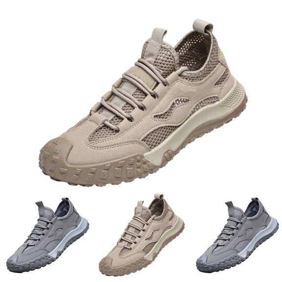 Steel Toe Shoes for Men Durable Mesh Fabric Men's Casual Shoes Non Slip Work Shoes Breathable Lightweight Safety Sneakers