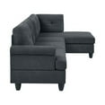 thumbnail image 4 of Partner Furniture Polyester Fabric 99" Wide Sectional in Gray, 4 of 9