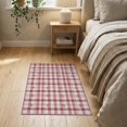 thumbnail image 3 of ODIKA Front Gingham Door Squares Decorative Cross Band Intersections for Entryway, Kitchen, Laundry Room, Stain Resistant Thin Throw, 3 of 7