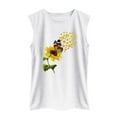 thumbnail image 6 of Aoochasliy Tank Tops for Women Tank Tops For Women Summer Thin Daisy Sunflower Print Short Sleeve Sleeveless Vest Casual Loose Pullover Tunic Tees, 6 of 6