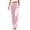 Pink#12, variant on Yteetum Women's Satin Silk Wide Leg Pants Loose Drawstring Elastic Waist Trousers Women Casual Solid Baggy Lightweight Comfy Trousers