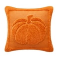 thumbnail image 2 of Throw Pillow Covers 18x18 Inch, Soft Plush Pumpkin Decorative Square Pillowcases, Farmhouse Holiday Cushion Covers for Sofa Living Room Home Fall Halloween Thanksgiving Decor, 2 of 9