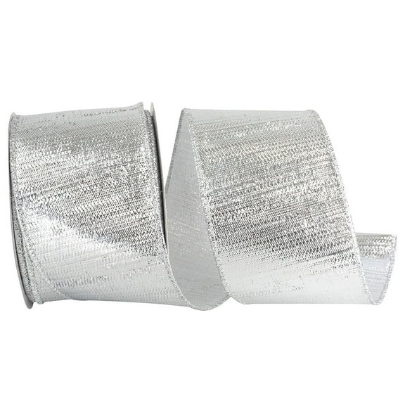 Reliant Ribbon - 94247W-070-40F, Ribbon, Silver, 2-1/2 Inch, 10 Yards
