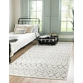 thumbnail image 3 of Unique Loom Gypsy Bohemian Trellis Rug Pearl/Gray 4' 1" x 6' 1" Rectangle Tribal Bohemian Perfect For Living Room Bed Room Dining Room Office, 3 of 4