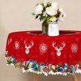 thumbnail image 4 of Winter Christmas Reindeer Gift Box Round Tablecloth,60 Inch,Washable Decorative Table Cover for Winter Gathering, 4 of 6