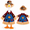 Blue Plaid Harvest, variant on KuKeDi Porch Goose Outfit, 23 inch Thanksgiving Turkey Clothes, Fall Garden Goose Decor