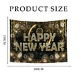 thumbnail image 4 of Happy New Year Party Backdrop Fabric Sign Poster Banner with Pattern Firework for New Year Party Decoration Photo Props Background Supplies, 4 of 5
