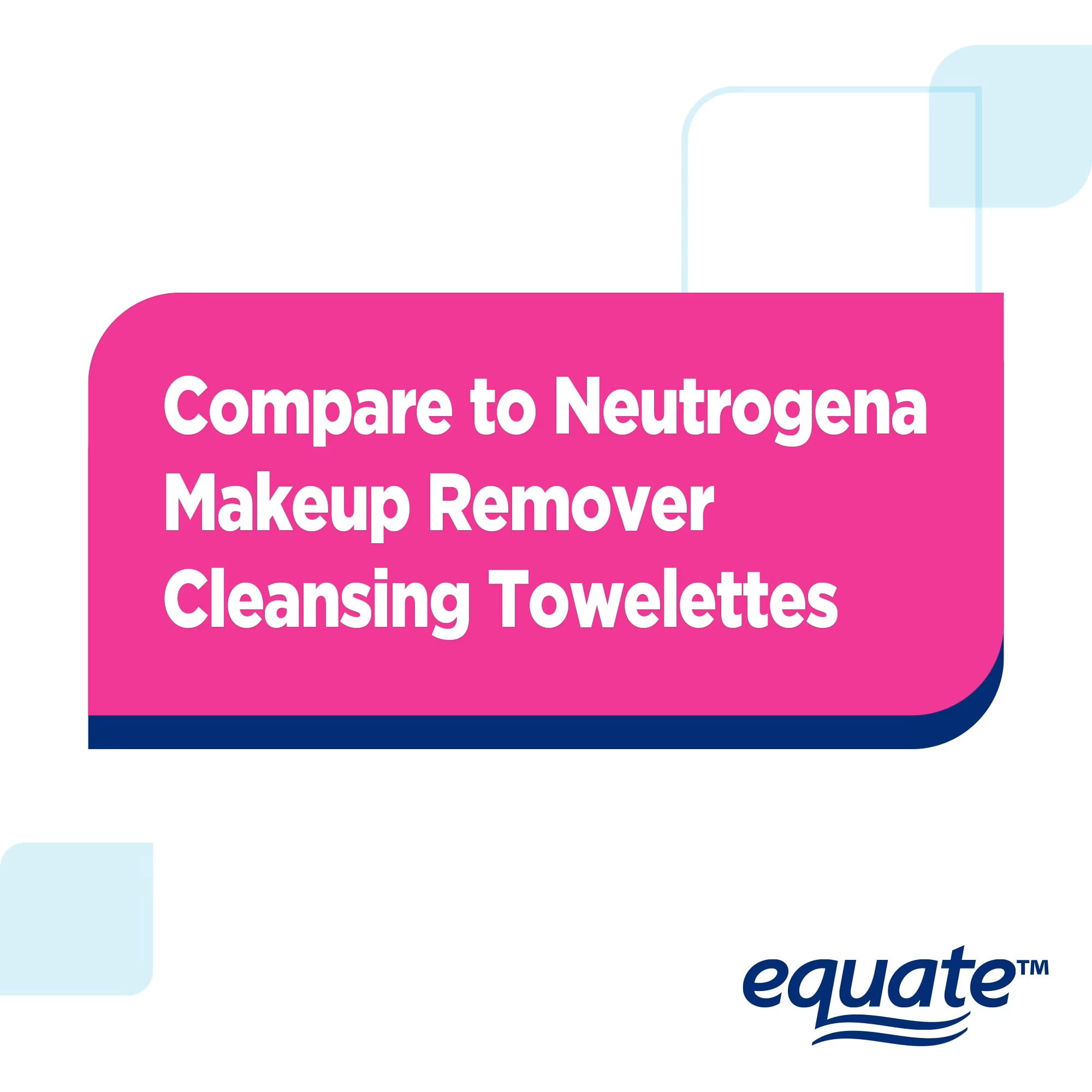 Equate Makeup Remover Cleansing Towelettes, 80 Count