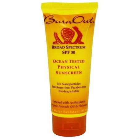 BurnOut Ocean Tested SPF 30 Physical Sunscreen, 3.4