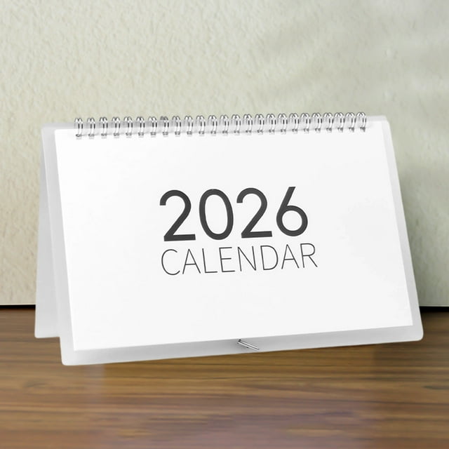 CREATITOY 2026 Calendrier de Bureau Minimaliste Style Japonais - Simple, pour Maison/bureau, Calendrier