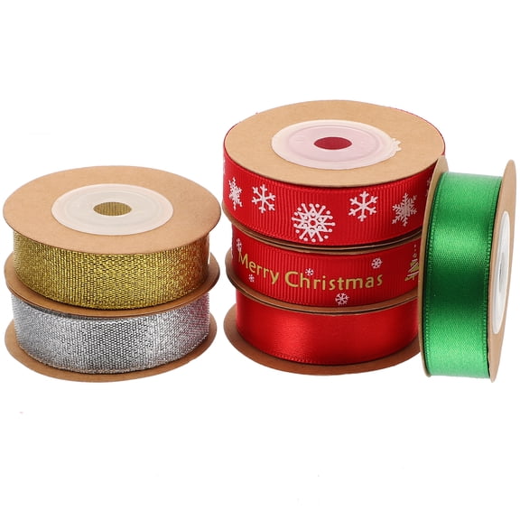 Luxshiny Assorted Color Christmas Ribbon for Wrapping, Holiday Decor, Tree Decorations, and Festive Crafting