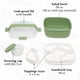 thumbnail image 4 of Goodful Fiambrera apilable estilo Bento para almacenamiento de alimentos con compartimentos extraíbles para sándwiches, aperitivos y aderezos, a prueba de fugas y fabricado sin BPA, 56 onzas, salvia, 4 of 8