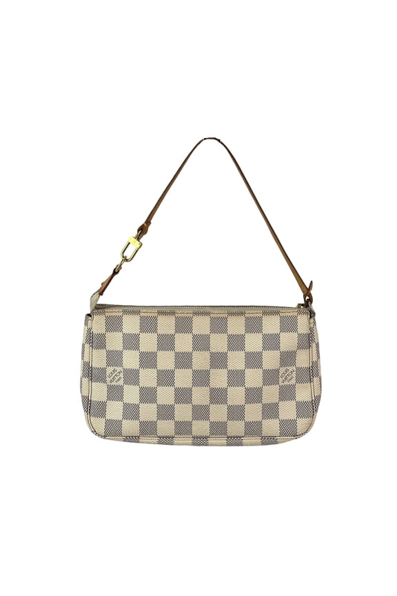 Pre-Owned Louis Vuitton Pochette Accessories White Damier Azur Hand Bag