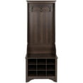 thumbnail image 3 of Pemberly Row Contemporary 27" Hall Tree with 9 Cubbies in Espresso, 3 of 7