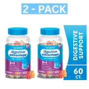 Digestive Advantage Daily Probiotics For Women And Men, Gut Health, Natural Fruit Flavors, 60 Gummies